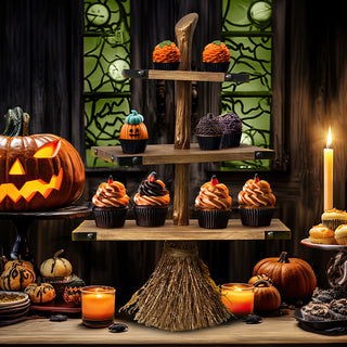 Witchy Broom Display Tray