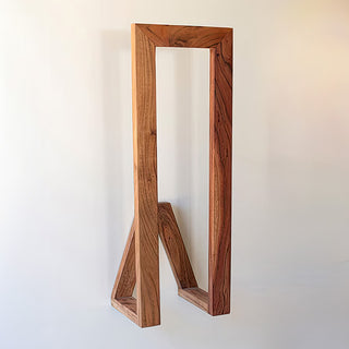 Modern wooden wall towel rack minimalist design