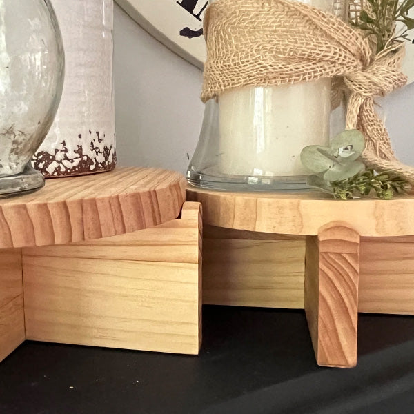 Tree Food Riser Food Safe Wooden Risers - Decor Steals