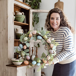 Indoor/Outdoor Easter Egg Wreath, Choose Your Style