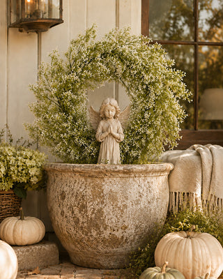 20 Inch White Mountain Mint Faux Greenery Wreath