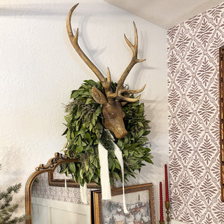 16" Culinary Bay Leaf Wreath With Rosemary