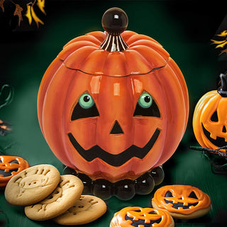 Halloween Carnival Pumpkin Cookie Jar