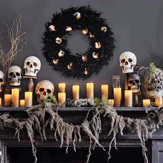 Frightful Fun Halloween Wreath, Pick Your Style