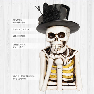 Light Up Skeleton with Top Hat