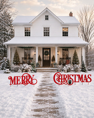 Merry Christmas Yard Stakes