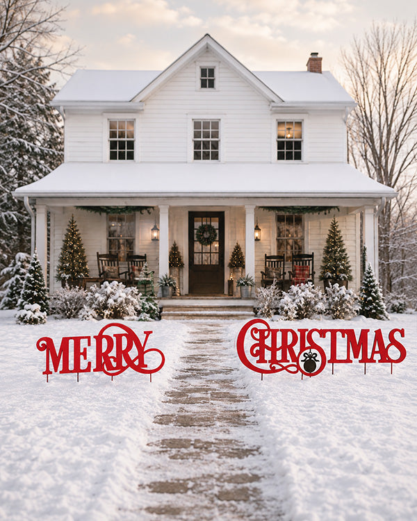 Merry Christmas Yard Stakes