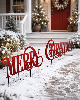 Merry Christmas Yard Stakes