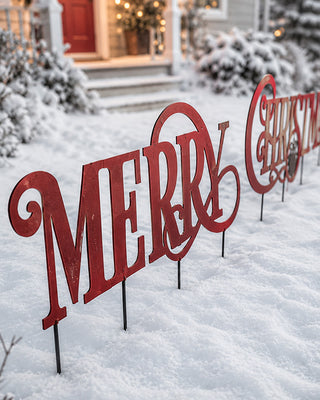 Merry Christmas Yard Stakes