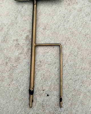 Antique Gold Merry Christmas Yard Stakes Metal Outdoor Holiday Lawn Letters