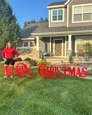 Merry Christmas Yard Stakes