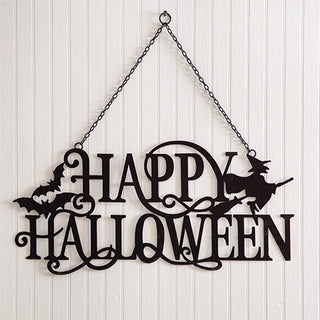 Happy Halloween Metal Hanging Sign