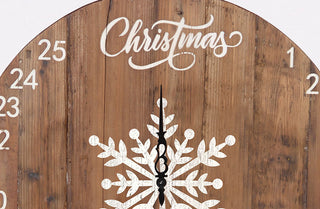 Reclaimed Wood Christmas Advent Clock Calendar