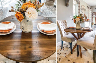 Round Recycled Wood Dining Table