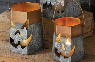 Jack O' Lantern Treat Bag Inspired Luminaries, Set of 3