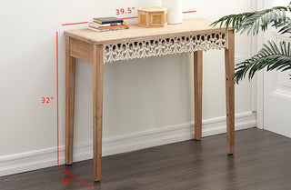 Carved Wooden Accent Table, Pick Your Size