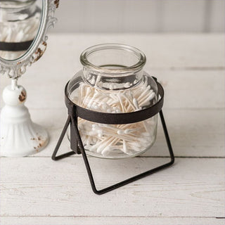 Glass Jar Candle Holder with Stand