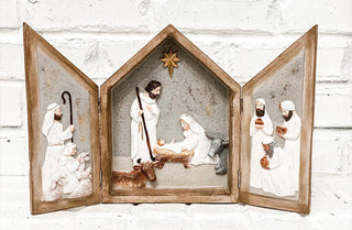 Cathedral Inspired Nativity Scene Display
