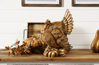 Antique Gold Turkey Statue