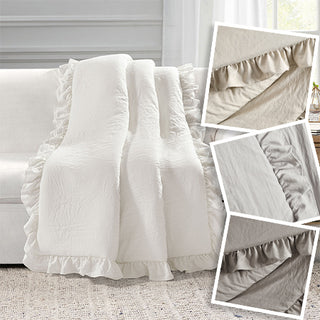 Ruffle Edge Throw Blanket, Pick Your Color