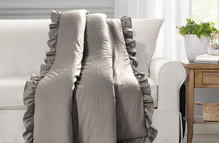 Ruffle Edge Throw Blanket, Pick Your Color