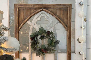 Galvanized Cathedral Arch with Wooden Frame