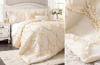 Ribbon Embroidery Bedding, Pick Your Color/Style