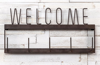 Rusted Finish Welcome Rack