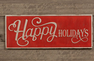 Classic Christmas Happy Holidays Sign
