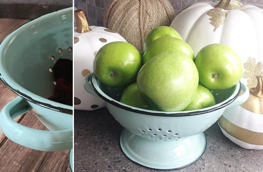 Enamel Colander | Vintage Enamel Colander - Decor Steals