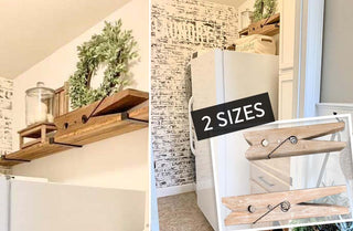 Oversized Wooden Clothespin Shelf, Pick Your Size