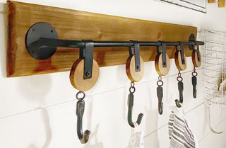 Vintage Inspired Sliding Wall Hook System