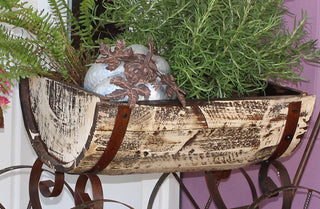 Vintage Inspired Wooden Barrel Wagon