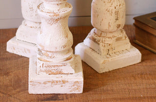 Handmade Wooden Candle Sticks, Set of 3