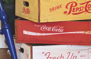 FOUND Coca-Cola and 7up/Pepsi Crates, Set of 2