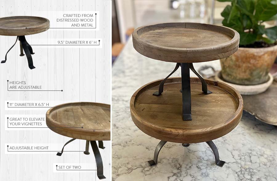 Round Adjustable Display Risers - Decor Steals