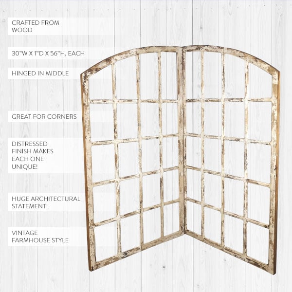 Distressed Hinged Window Frames - Decor Steals