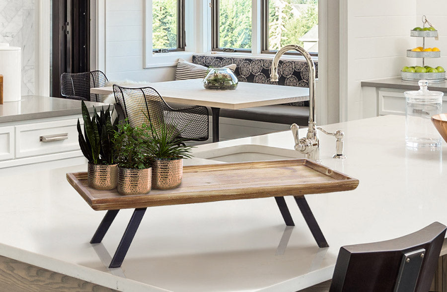 Rustic Serving Tray Riser - Decor Steals