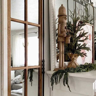 59 Inch Tall Wooden French Door Mirror
