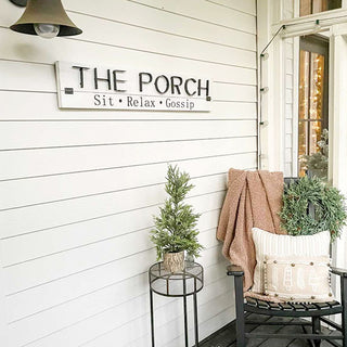 47 Inch "The Porch" 3-D Metal and Wooden Sign