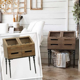 Rustic Wood Cubby Table