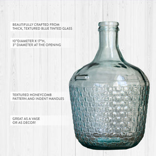 LARGE Recycled Glass Demijohn Bottle