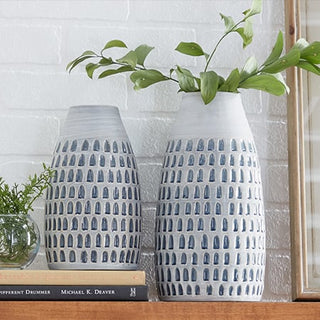 Textured Ceramic Vases, Set of 2