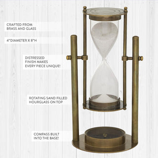 Brass Finish Tabletop Hourglass