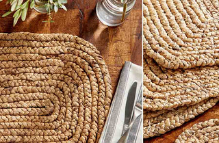 Woven Water Hyacinth Placemats, Set of 4
