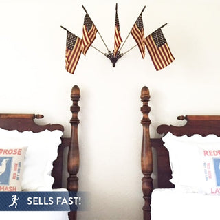 American Tea Stained Flags with Bracket
