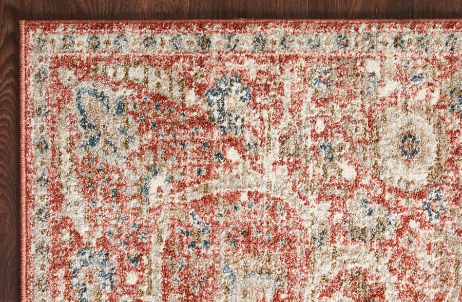 Rust/Beige Area Rug - Decor Steals