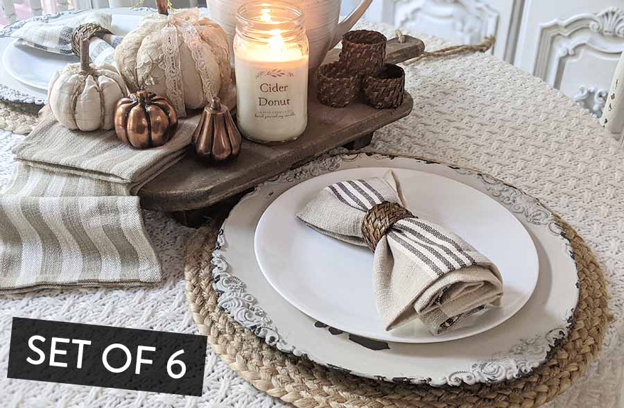 Rattan Napkin Rings Decor Steals - Main Image
