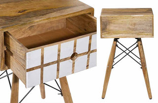 Modern Farmhouse Wooden Bedside Table