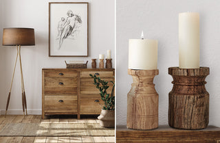 FOUND Vintage Wood Candle Stand, Pick Your Style